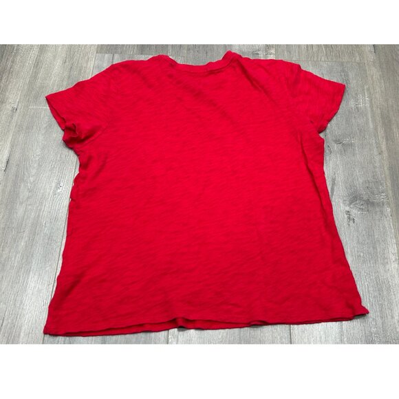 ATM Anthony Thomas Melillo Red Slub Jersey Schoolboy Crew Neck Tee Size L - Picture 9 of 9